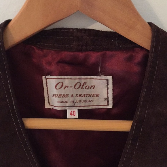 Vintage brown suede vest - Picture 3 of 5